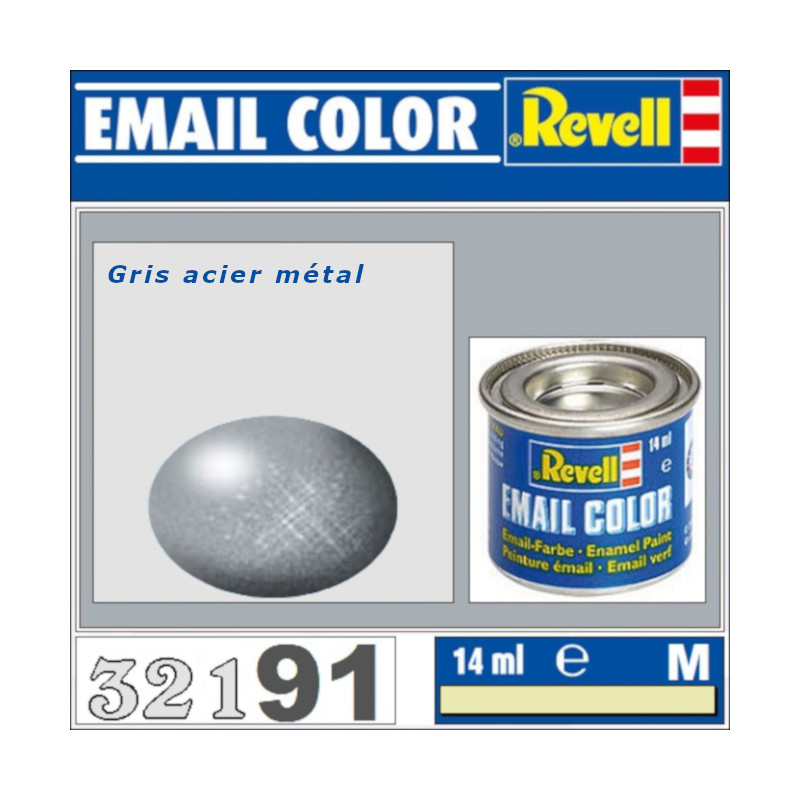Peinture Revell 32191 - Gris acier métal 