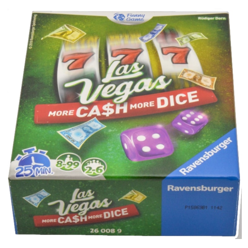 Ravensburger - Las Vegas - Extension - More cash more dice - Jeu d'ambiance  - Jeu de dés - en famille ou entre amis - à partir de 8 ans - 26008 - Mixte  - Version française : : Jeux et Jouets