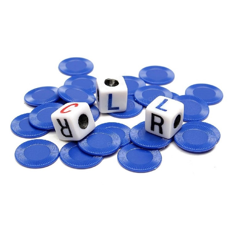 LCR Jeu de dés gauche et centre droit – Boîte bleue 