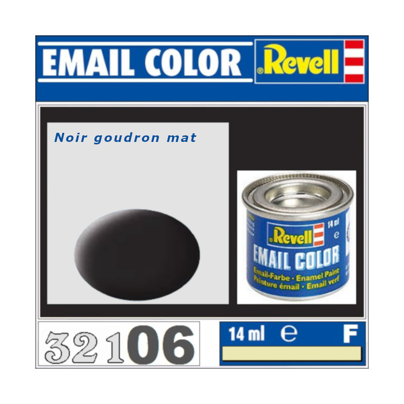 Peinture Noir mat - Revell 32108 - RAL 9011 (N°08)