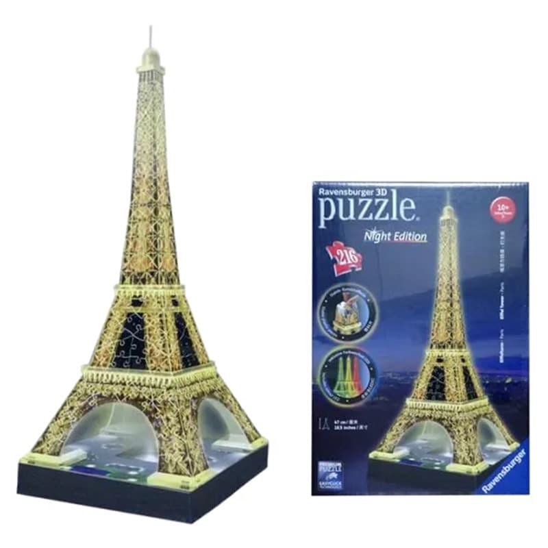 Puzzle 3D - Tour Eiffel - Night édition (illuminé) - 216 pièces