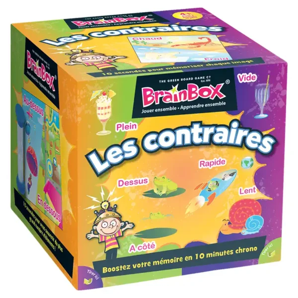 BrainBox les contraires - mémoire et rapidité - boite de jeu