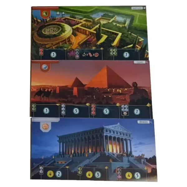 7 wonders - réflexion et stratégie - les cartes Merveille