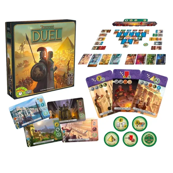 7 wonders duel - réflexion et stratégie - vue éclatée