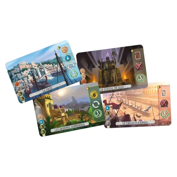 7 wonders duel - réflexion et stratégie - les cartes